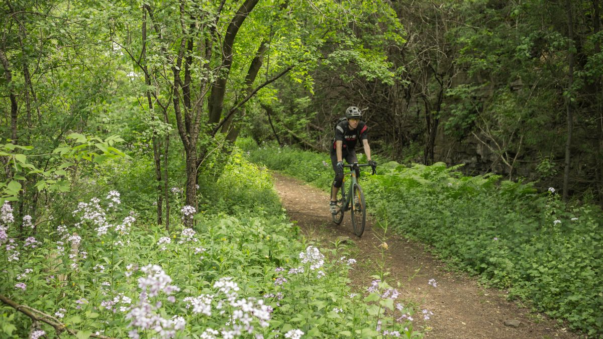 The author enjoying some time alone on the trails