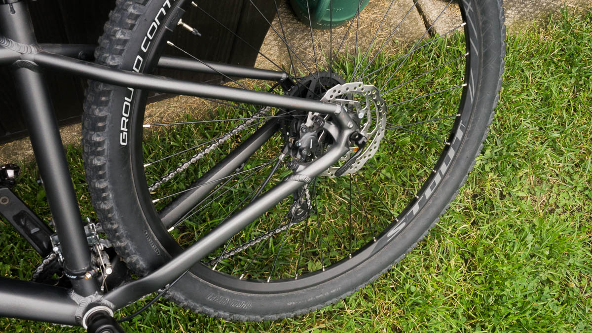 Random photo of the back end of a bike showing nothing of value.