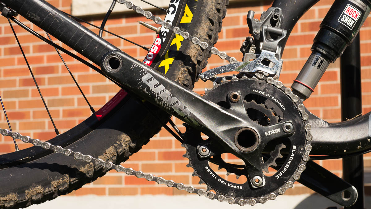 The front derailleur region of my bike.