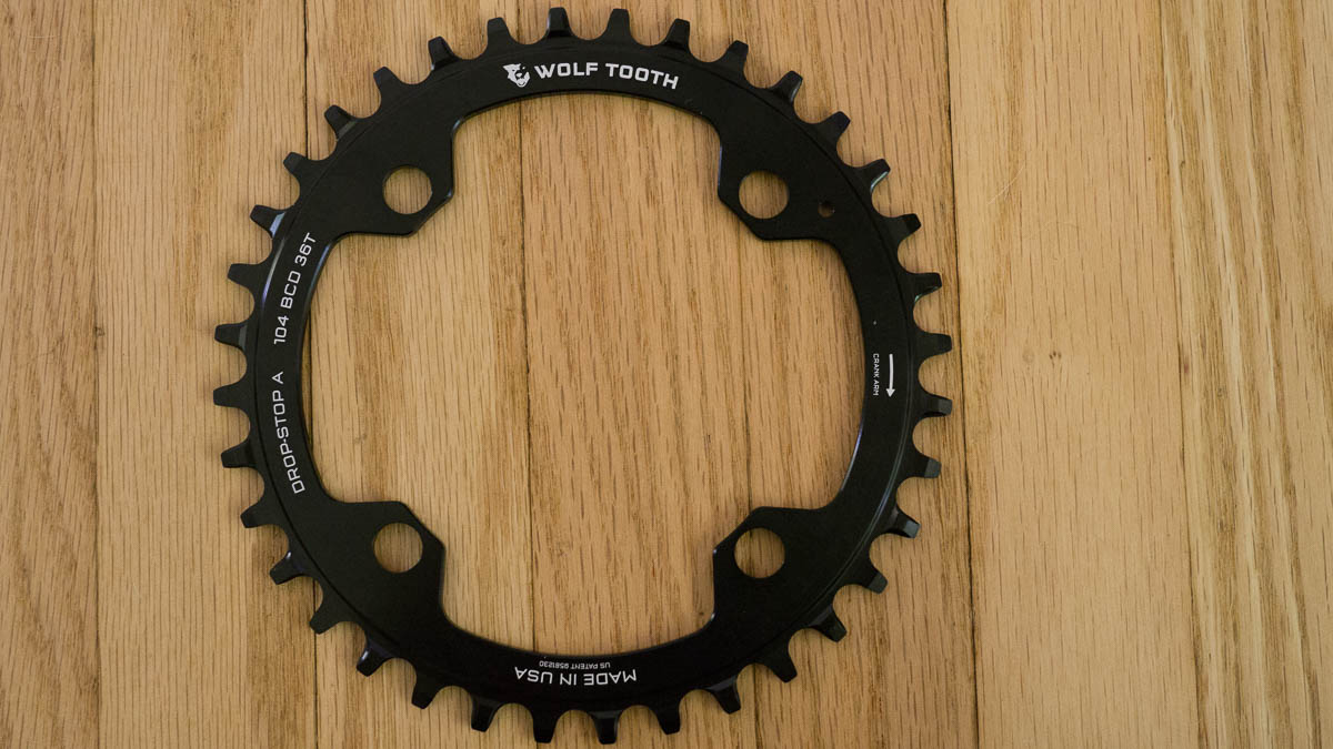 A photo of the new chaingring unmounted.